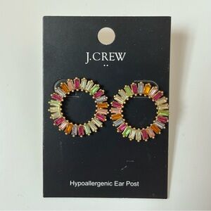 J. Crew Vibrant Multicolor Hoop Earrings